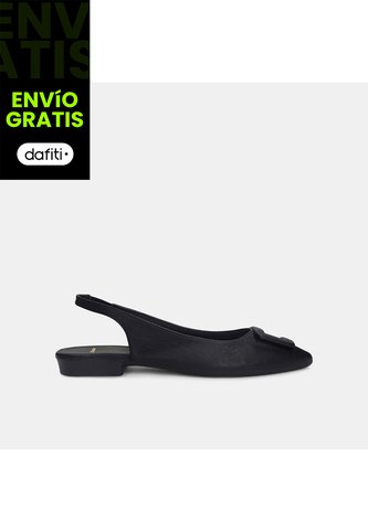 Baleta Para Mujer Bata Negro Gina'S Puntuda Bata