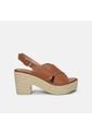 Sandalia Para Mujer Bata Café Claro Sarada de Bata