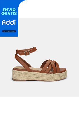 Sandalia Para Mujer Bata Café Claro Tati Bata