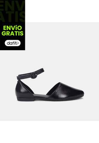Baletas Para Mujer Bata Negro Gina Puntuda Flat Bata