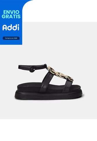 Sandalia Para Mujer Bata Negro Ninfa Bata