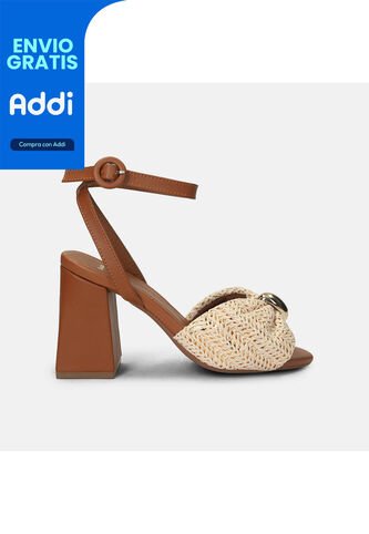 Sandalia Para Mujer Bata Café Claro Merla Bata