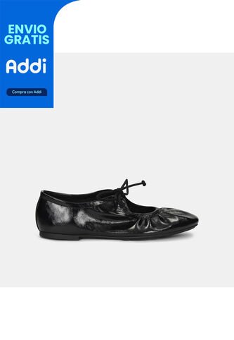 Baleta Para Mujer Bata Negro Mairen London Bata