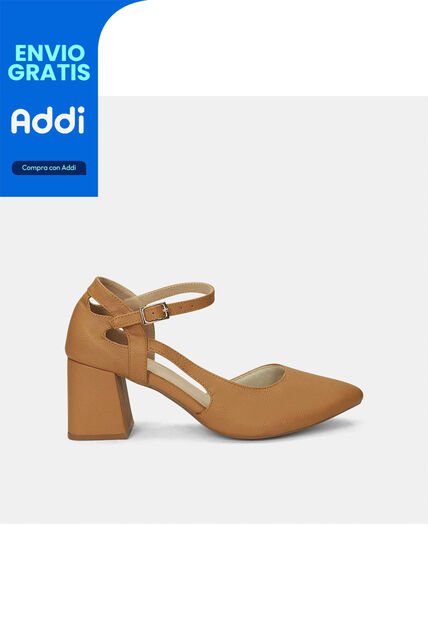 Tacones Para Mujer Bata Café Claro