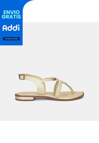 Sandalias Para Mujer Bata Champaña Kinsley Bata