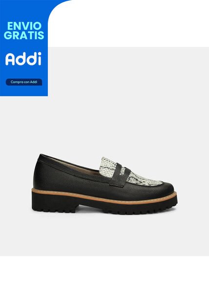 Mocasines Para Mujer Bata Negro Karel