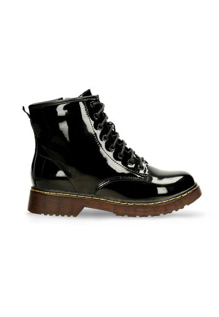 Botines Negro Charol Bata Ada R Mujer