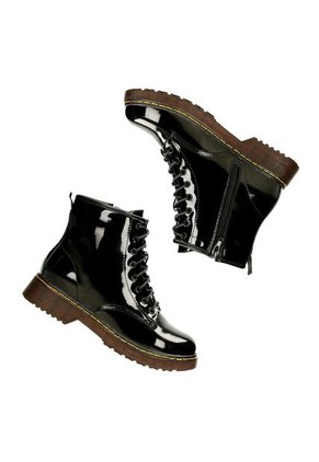 Botines Negro Charol Bata Ada R Mujer