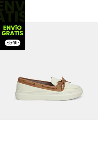 Mocasines Para Mujer Bata Blanco Hueso Bata