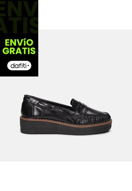 Mocasines Para Mujer Bata Negro Vitello