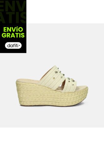 Sandalias Para Mujer Bata Beige Karton Bata