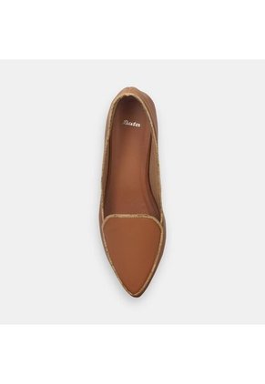 Baleta Para Mujer Bata Beige Gina'S Puntuda