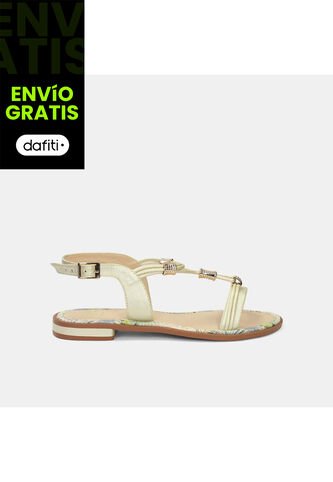 Sandalias Para Mujer Bata Champaña Kandie Bata