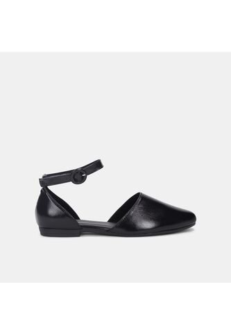 Baletas Para Mujer Bata Negro Gina Puntuda Flat Bata