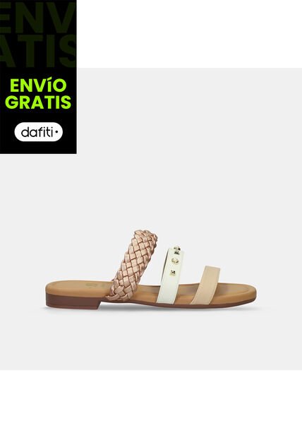 Sandalias Para Mujer Bata Oro Rosa Kristina