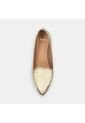 Baleta Para Mujer Bata Beige Gina'S Puntuda de Bata