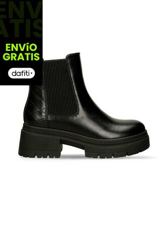 Botines Para Mujer Bata Negro Hagar Reportera Bata
