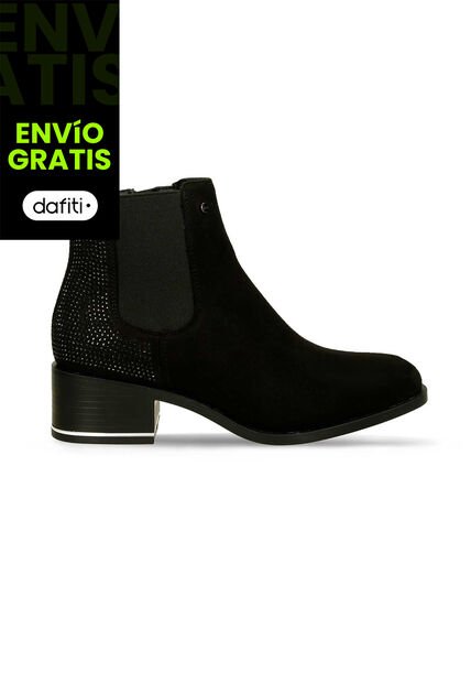 Botines Para Mujer Bata Negro Halena