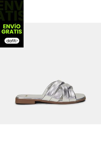 Sandalia Para Mujer Bata Plata Mila Bata