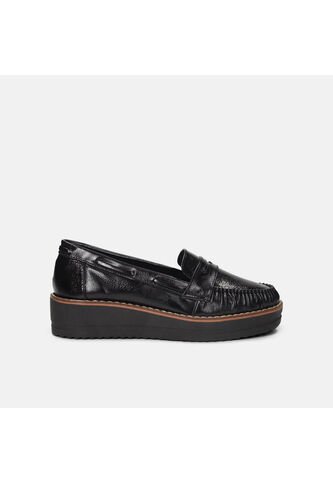Mocasines Para Mujer Bata Negro Vitello Bata