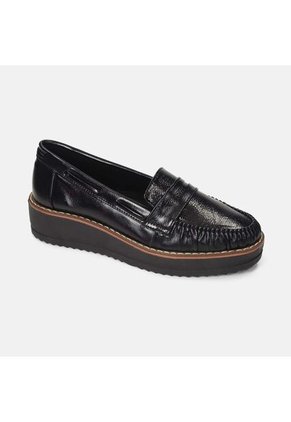 Mocasines Para Mujer Bata Negro Vitello