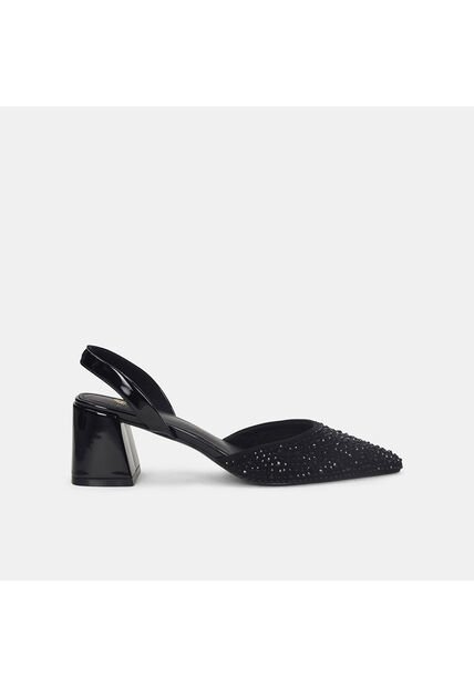 Tacones Para Mujer Bata Negro Alta