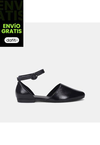 Baletas Para Mujer Bata Negro Gina Puntuda Flat Bata