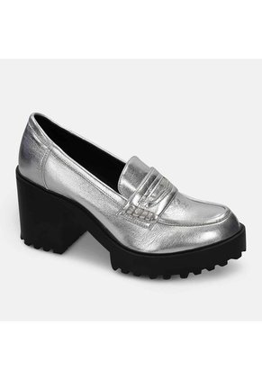 Tacones Para Mujer Bata Plateado Janna