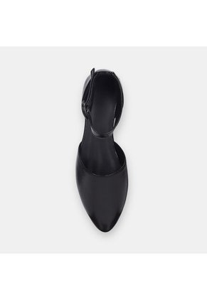 Baletas Para Mujer Bata Negro Gina Puntuda Flat