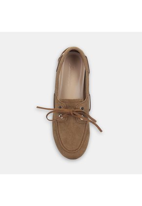 Mocasines Para Mujer Bata Café Oscuro Virginia Flat