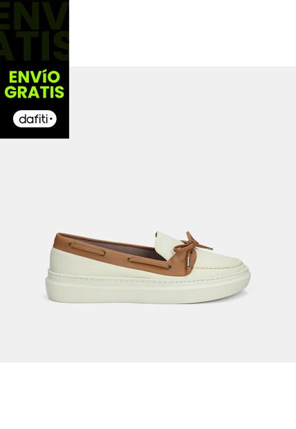 Mocasines Para Mujer Bata Blanco Hueso
