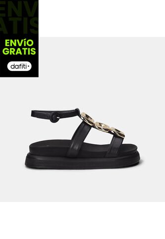 Sandalia Para Mujer Bata Negro Ninfa Bata