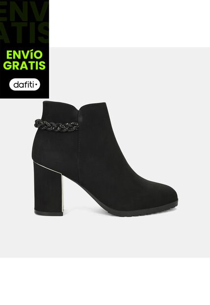 Botines Para Mujer Bata Negro Verni