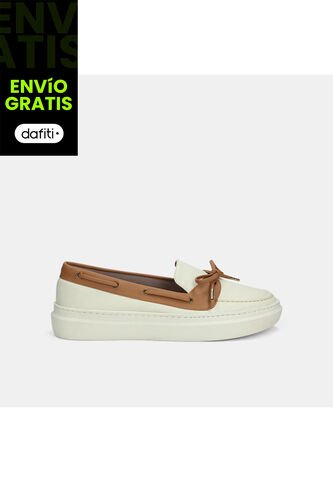 Mocasines Para Mujer Bata Blanco Hueso Bata