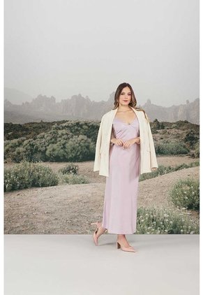 Tacones Nude Bata Hanna Mujer