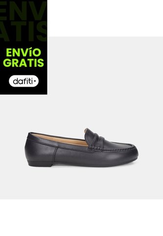 Mocasines Para Mujer Bata Negro Virginia Bata
