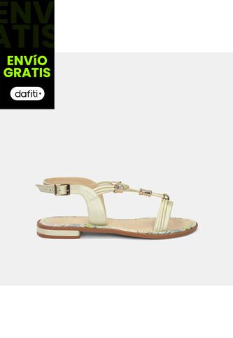 Sandalias Para Mujer Bata Champaña Kandie Bata