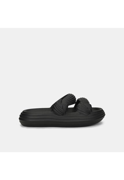 Pantufla Para Mujer Bata Negro Bata Luxe