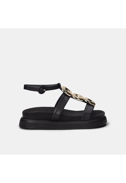 Sandalia Para Mujer Bata Negro Ninfa