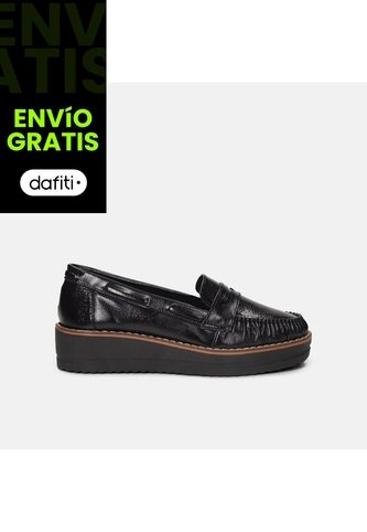 Mocasines Para Mujer Bata Negro Vitello Bata
