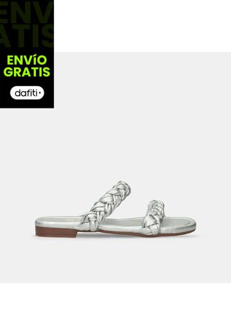 Sandalias Para Mujer Bata Plateado Kandela Bata
