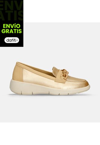 Mocasines Para Mujer Bata Comfit Champaña Jina Fiona BATA COMFIT