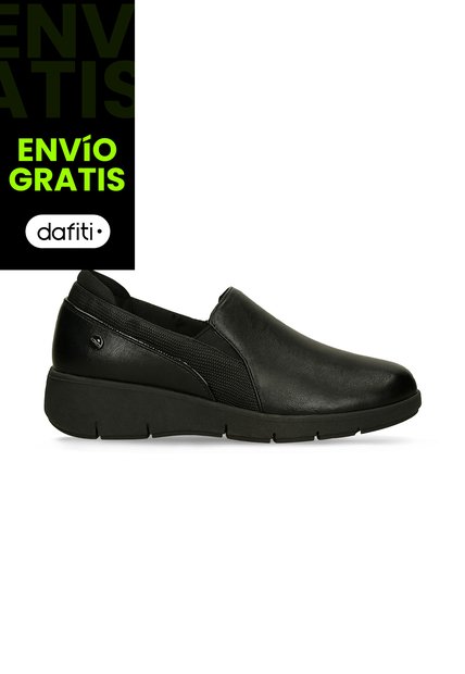 Mocasines Para Mujer Bata Comfit Negro Ilai Flat