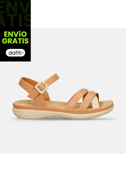 Sandalias Para Mujer Bata Comfit Camel Jilmar