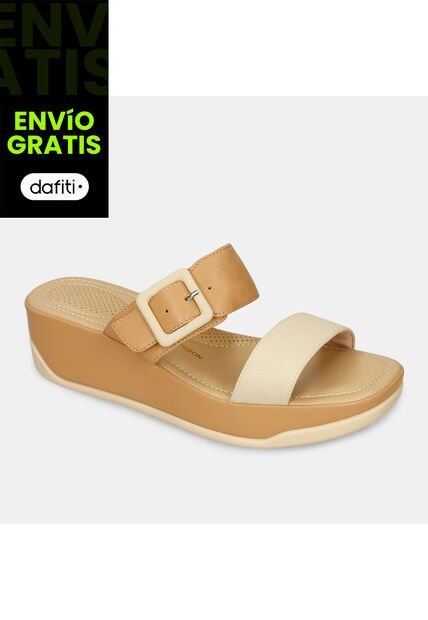 Sandalias Para Mujer Bata Comfit Camel Jacinta