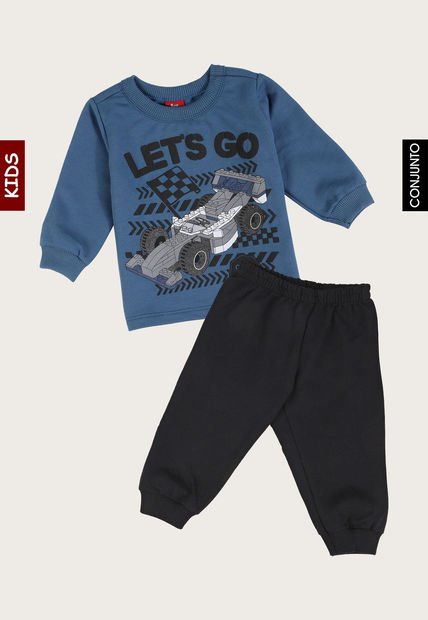 Conjunto Azul Petróleo-Negro-Gris Bee Loop