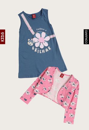 Conjunto Azul Petróleo-Rosa Bee Loop