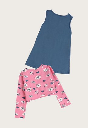 Conjunto Azul Petróleo-Rosa Bee Loop