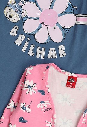 Conjunto Azul Petróleo-Rosa Bee Loop