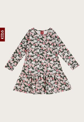 Vestido Verde-Multicolor Bee Loop